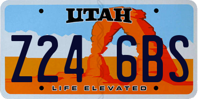 UT license plate Z246BS
