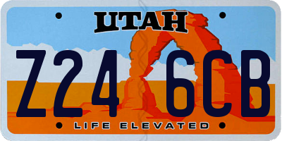 UT license plate Z246CB
