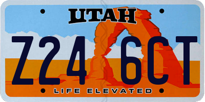 UT license plate Z246CT