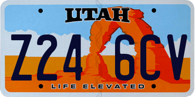 UT license plate Z246CV