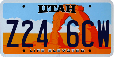 UT license plate Z246CW
