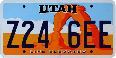 UT license plate Z246EE