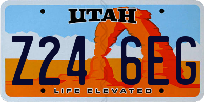 UT license plate Z246EG