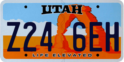 UT license plate Z246EH