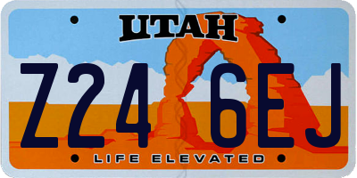 UT license plate Z246EJ