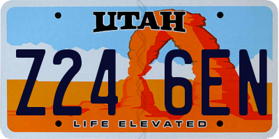 UT license plate Z246EN