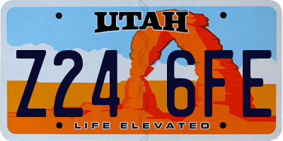 UT license plate Z246FE