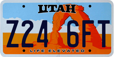 UT license plate Z246FT