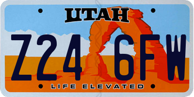UT license plate Z246FW
