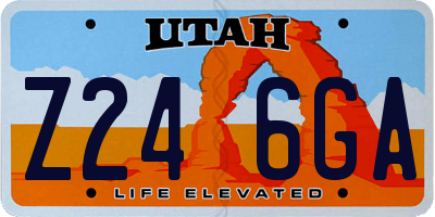 UT license plate Z246GA