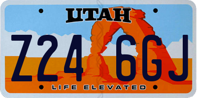 UT license plate Z246GJ