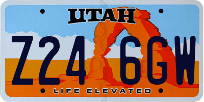 UT license plate Z246GW