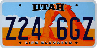 UT license plate Z246GZ