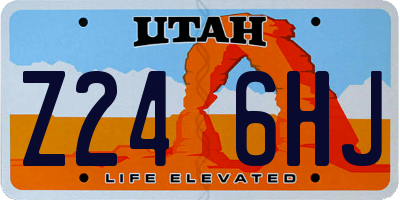 UT license plate Z246HJ
