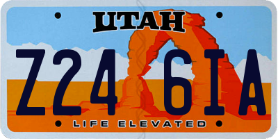 UT license plate Z246IA