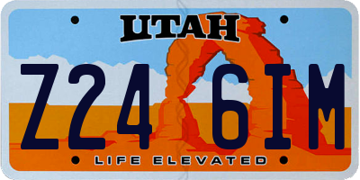 UT license plate Z246IM