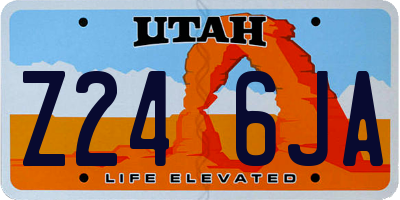 UT license plate Z246JA