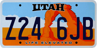UT license plate Z246JB