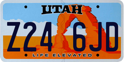UT license plate Z246JD