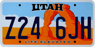 UT license plate Z246JH