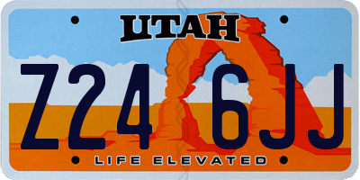 UT license plate Z246JJ