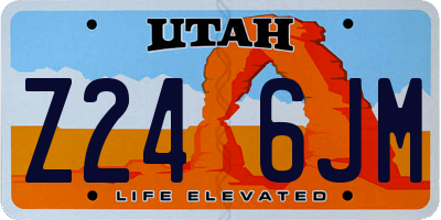 UT license plate Z246JM