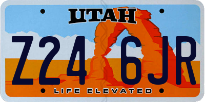 UT license plate Z246JR