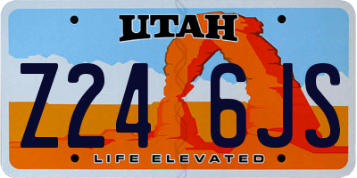 UT license plate Z246JS