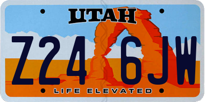 UT license plate Z246JW