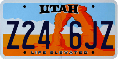 UT license plate Z246JZ