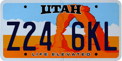 UT license plate Z246KL