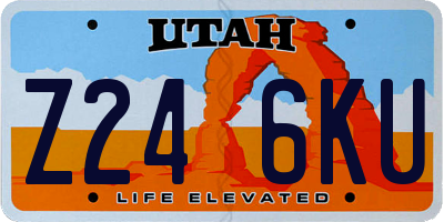 UT license plate Z246KU