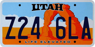 UT license plate Z246LA