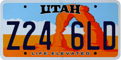 UT license plate Z246LD