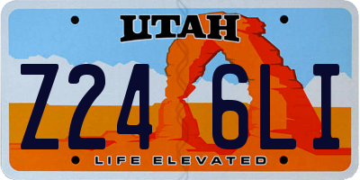 UT license plate Z246LI