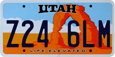 UT license plate Z246LM