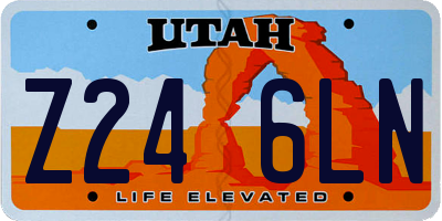 UT license plate Z246LN