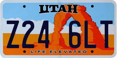 UT license plate Z246LT