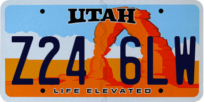 UT license plate Z246LW