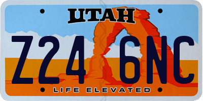 UT license plate Z246NC
