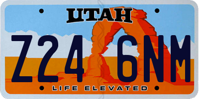 UT license plate Z246NM