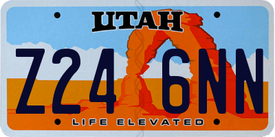 UT license plate Z246NN