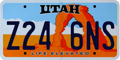UT license plate Z246NS