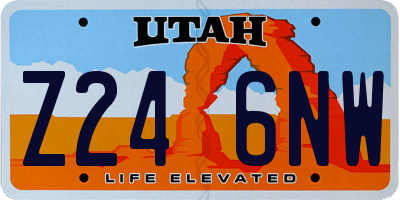 UT license plate Z246NW