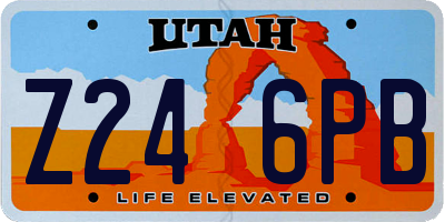 UT license plate Z246PB
