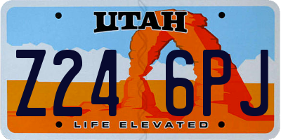 UT license plate Z246PJ