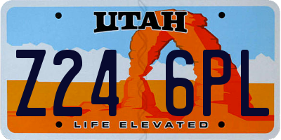 UT license plate Z246PL