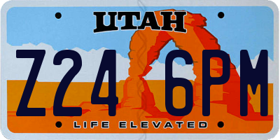 UT license plate Z246PM