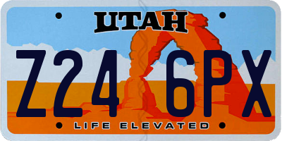 UT license plate Z246PX