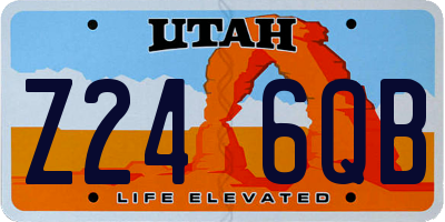 UT license plate Z246QB